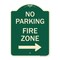 Signmission No Parking Fire Zone W/ Right Arrow Heavy-Gauge Aluminum Architectural Sign, 24" x 18", G-1824-23672 A-DES-G-1824-23672 - alternate 1